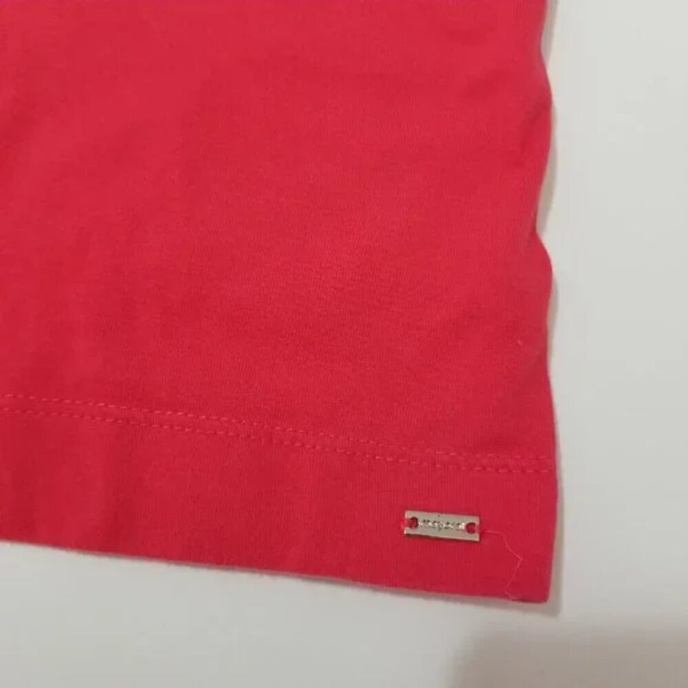 Mayoral little girl Red eyelet detail shoulders tank top size 7 (F18) - Picture 3 of 8